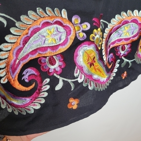 Black Asos Colorful Paisley Print Dress - Picture 8 of 15